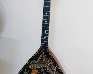 RUSSIAN HAND PAINTED FOLK ART MUSICAL INSTRUMENT