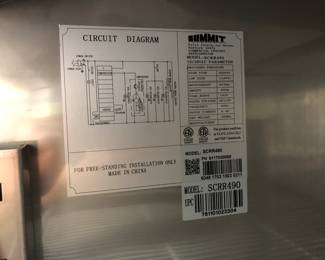 Summit commercial refridgeRator