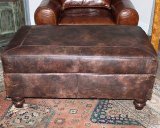 ROWAN LEATHER HASSOCK