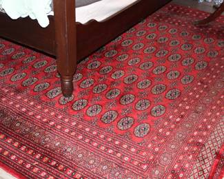 ROWAN red rug under bed