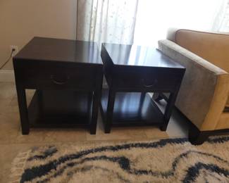 Pottery Barn Pair of Charter Side Tables - 22" Width x 24" Depth x 24" Tall