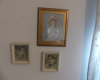 Signed/Framed Art by Cherry Jeffe Huldah & Mary Cassatt