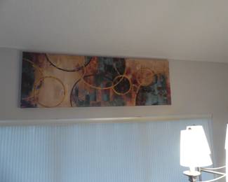 Abstract Circles Oil or Acrylic on Stretched Canvas - 60" x 20"