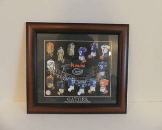 Framed "Florida Gators Evolution of Team Uniforms" - 18" x 16"