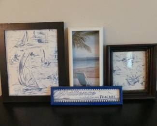 Nautical/Beachy Art - 20" x 5", 14" x 16", 10" x 21" & 19" x 23"