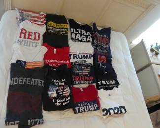 Trump & Patriotic Ts - 15 in All