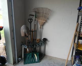 Lots of Hand Tools in Plano Corner Storage Rack