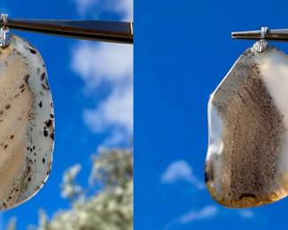 HPT040 Montana Agate Gemstone Pendants (2)