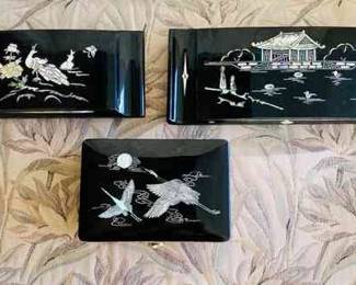 HPT051 Japanese Lacquered Abalone Ink Boxes