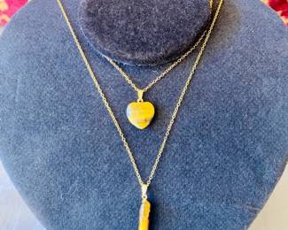 HPT097 2 X Tiger’s Eye GF Necklaces 