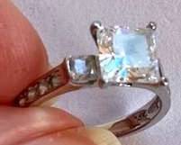 HPT111 CZ SS Engagement Ring SZ 6