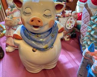SMILEY PIG COOKIE JAR BY SHAWNEE POTTERY