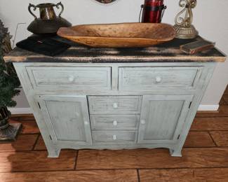 Closer Look at Small Buffet - Wooden Bowl - Knife Sharpener