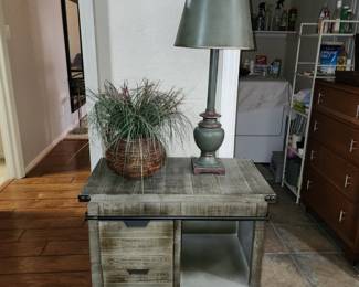 Small Farmhouse Style Cabinet with Sliding Drawer