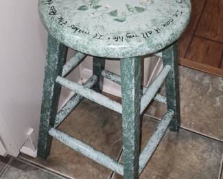 Hand-Painted Stool