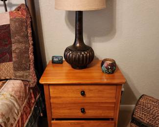 3 Drawer Nightstand - Table Lamp