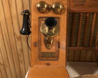 ANTIQUE WALL PHONE