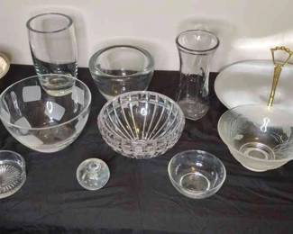Glassware, vintage aluminum