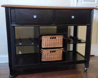 Kitchen Island with Storage on wheels