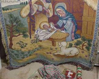 Nativity Blanket and Holiday Lot