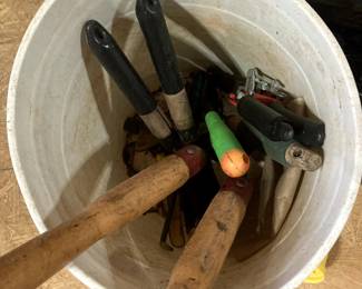 Assorted hand garden tools