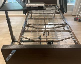 Hospital Bed with rolling tray