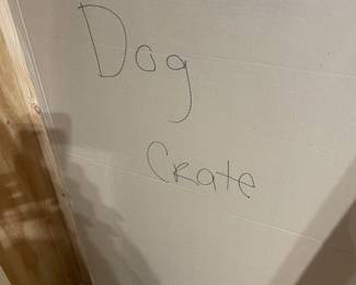 Dog crate still in box