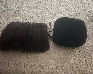 MINK MUFF AND SABLE MUFF.