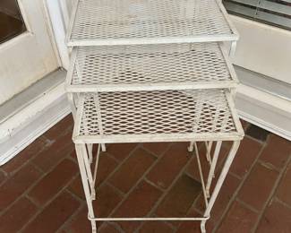 NESTED PATIO TABLES.