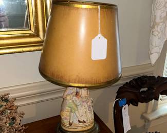 ANTIQUE FIGURINE LAMPS.