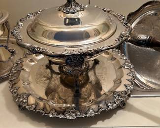 NICE SILVERPLATE CHAFING DISHES.
