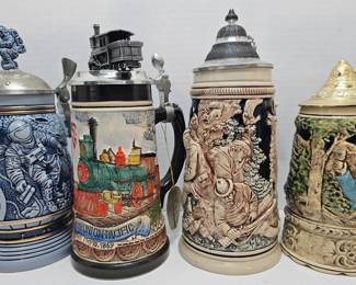 Avon Space Stein, WW-Team Central Pacific Railroad Beer Stein #1143/4000, Thewalt Beer Stein & Musical Beer Stein