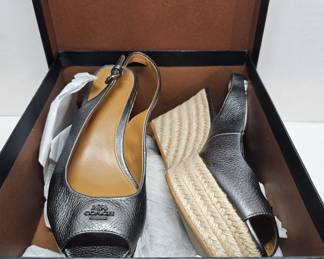 Coach Ferry Metallic Tumbled Shoes Size 7M