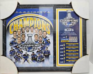 Blues Stanley Cup Champions Framed