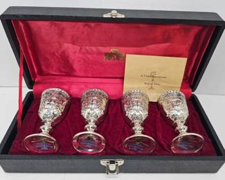Box w/ A Classic Reproduction of Regency Silver Cups