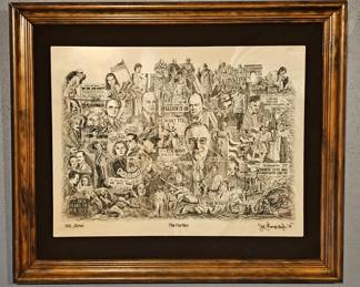 John Thompson 1974 Marble Etching "The Forties" Framed #243/2000