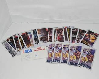 Set of Vintage NBA Valentine's Day Cards w/ 5 Kobe Bryant!