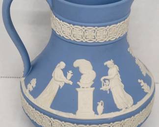 Wedgwood Blue Jasperware 5" Pitcher