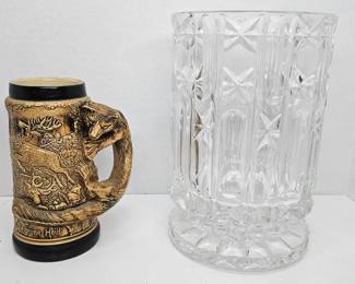 *Vintage German MR 22 Beer Stein w/ Fox Handle
9" Tall 6" Wide Crystal Vase