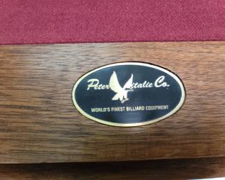 Peter Vitalie Co. pool table, 8'8" x 4'10", Original Italian slate (believed to be 3 pieces, but not 100% sure)