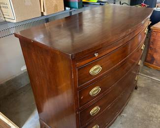 BUY IT NOW!$350. Williams Kimp - English Bowfront Mahogany Dresser  