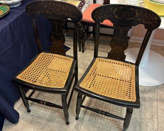 BUY IT NOW!$80 each. Antique Hitchcock style chairs 