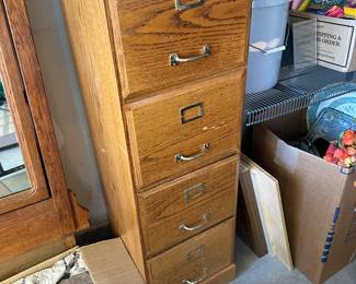 Wooden file cabinet tower 