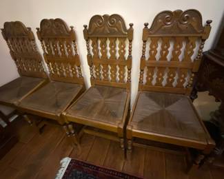 BUY IT NOW! $100 each Gothic style chairs by Danersk; (6 available, 4 armless, 2 arm chairs) 