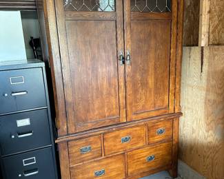 BUY IT NOW!$100 Solid Wood Media Cabinet