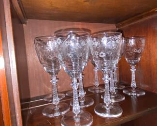 Rock Sharpe Blown Glass Water Goblets 
