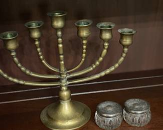 Brass menorah 