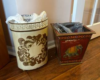 Vintage waste baskets