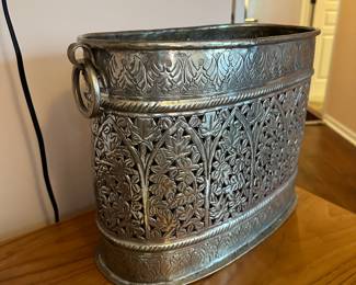 Ornate metal container