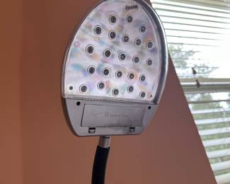 Silver/Black Gooseneck Floor Lamp 